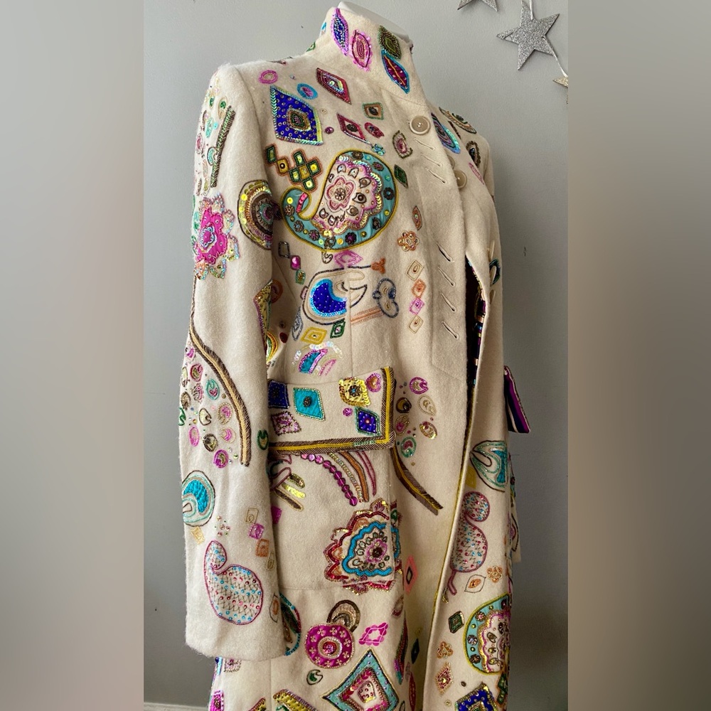 Vintage Etro Milano Embroidered and Embellished Coat.